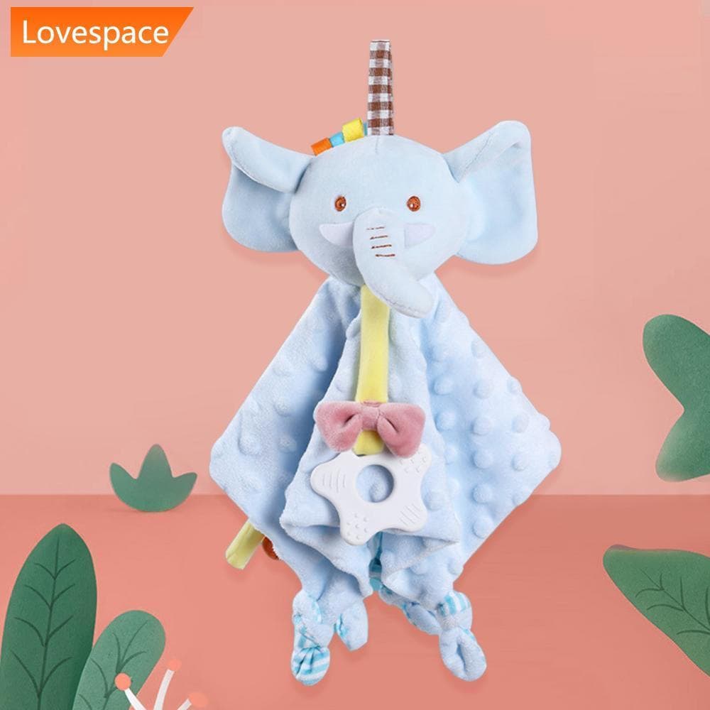 LS-STORE Bebê Brinquedos De Pelúcia Toalha Apaziguar Boneca Mordedor Dos Desenhos Animados Coelho Urso Elefante Cobertor