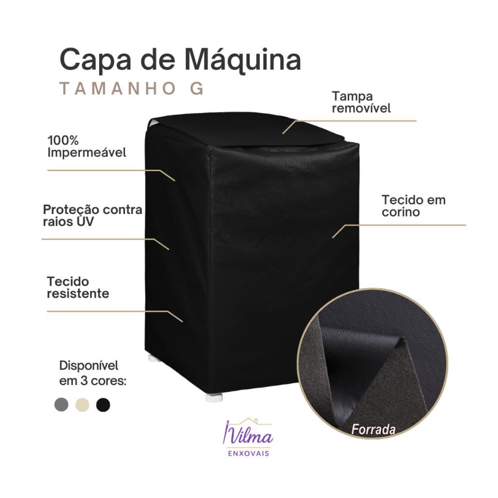 Capa Máquina De Lavar Universal Fácil De Usar