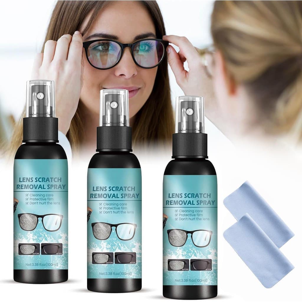 Removedor de Arranhões para Óculos, Removedor de Arranhões para Lentes 100ml, Removedor de Arranhões para Óculos de Sol,