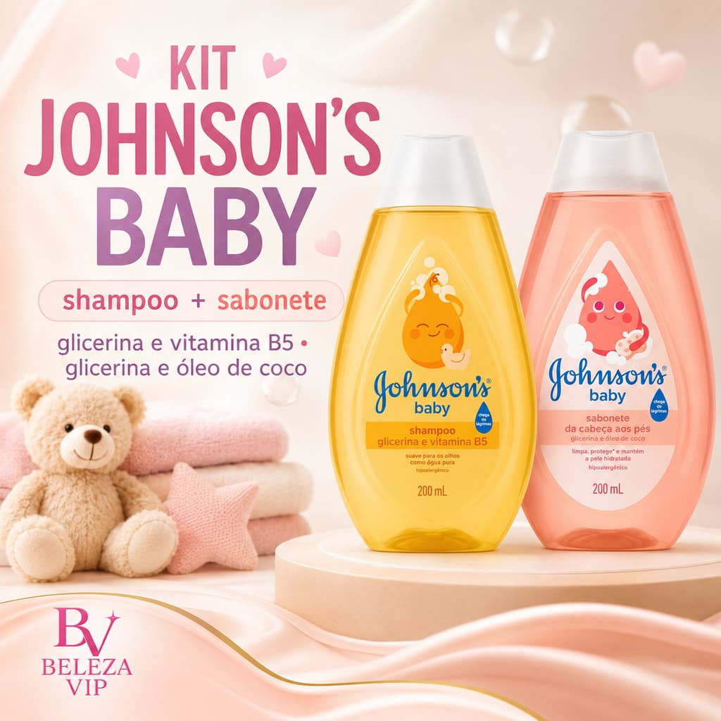 Kit Shampoo Glicerina Infantil  + Sabonete da Cabeça aos Pés Johnson’s Baby 200ml