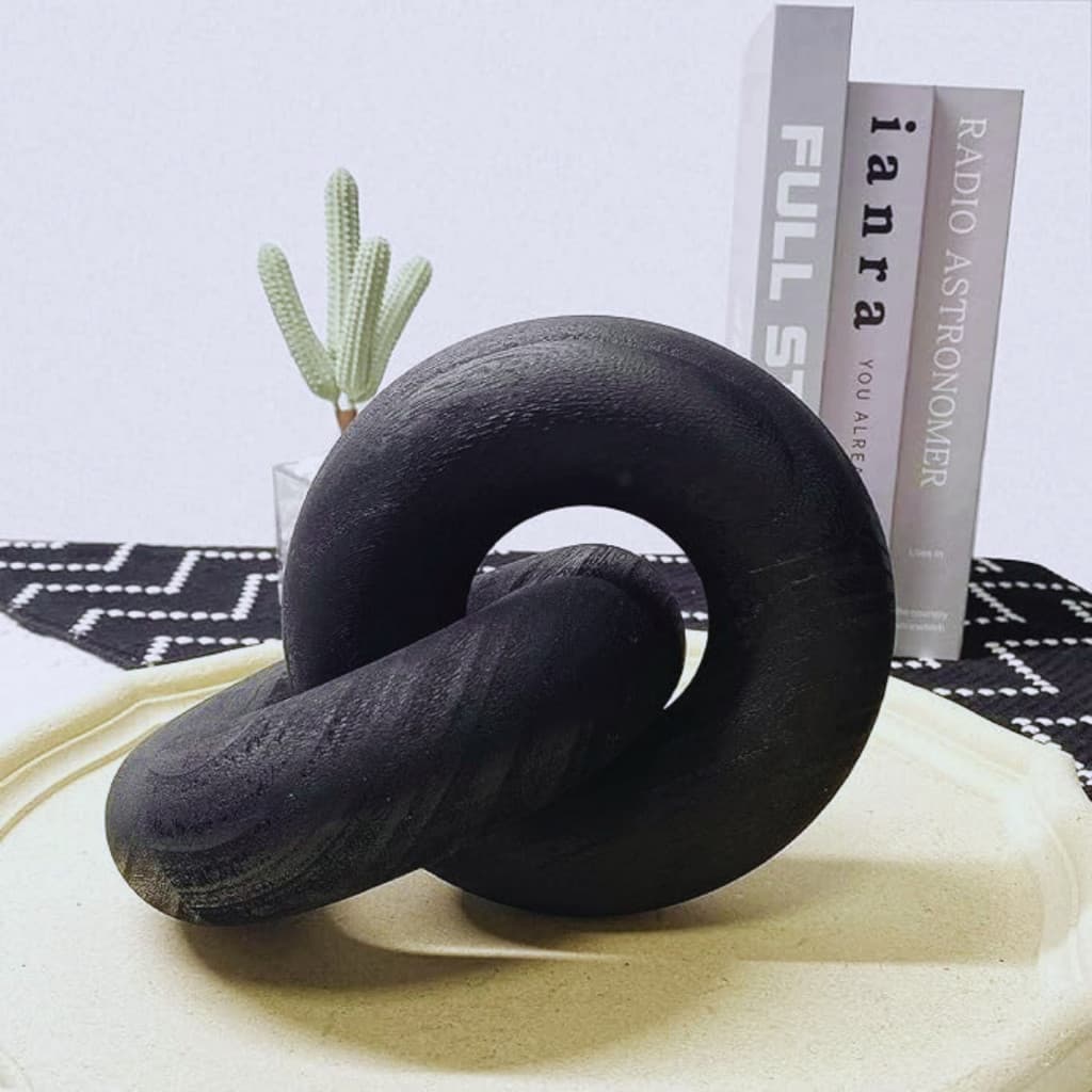 ELO DECORATIVO MADEIRA PRETO 14X19CM