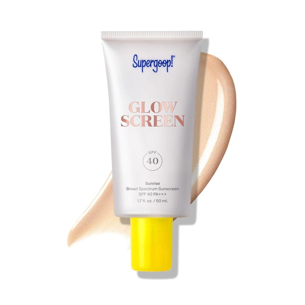 Supergoop! Glowscreen SPF 40, Sunrise (Champagne Glow) - 1.7 fl oz - Primer Iluminador + Protetor Solar com Cor de Amplo