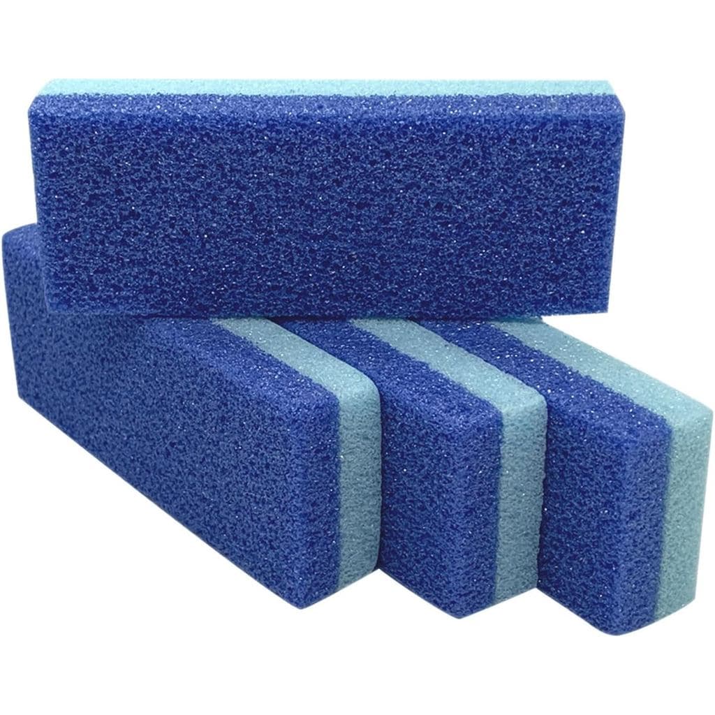 Pedra-pomes Maryton para os pés, removedor de calosidades e esfoliante para pele endurecida (pacote com 4) (azul) N9GS