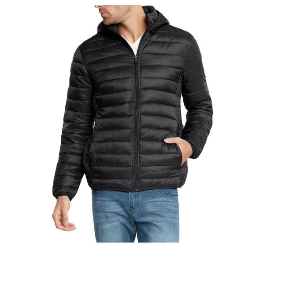 Jaqueta Bobojaco Impermeável Nylon Puffer Masculino com Bolsos e Capuz Importado Unisex