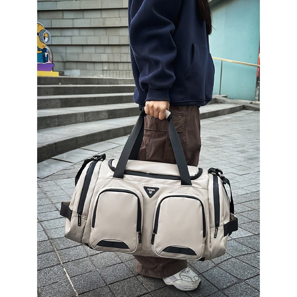Bolsa de viagem de grande capacidade, bolsa de viagem masculina, bolsa esportiva para academia, mochila de separação sec
