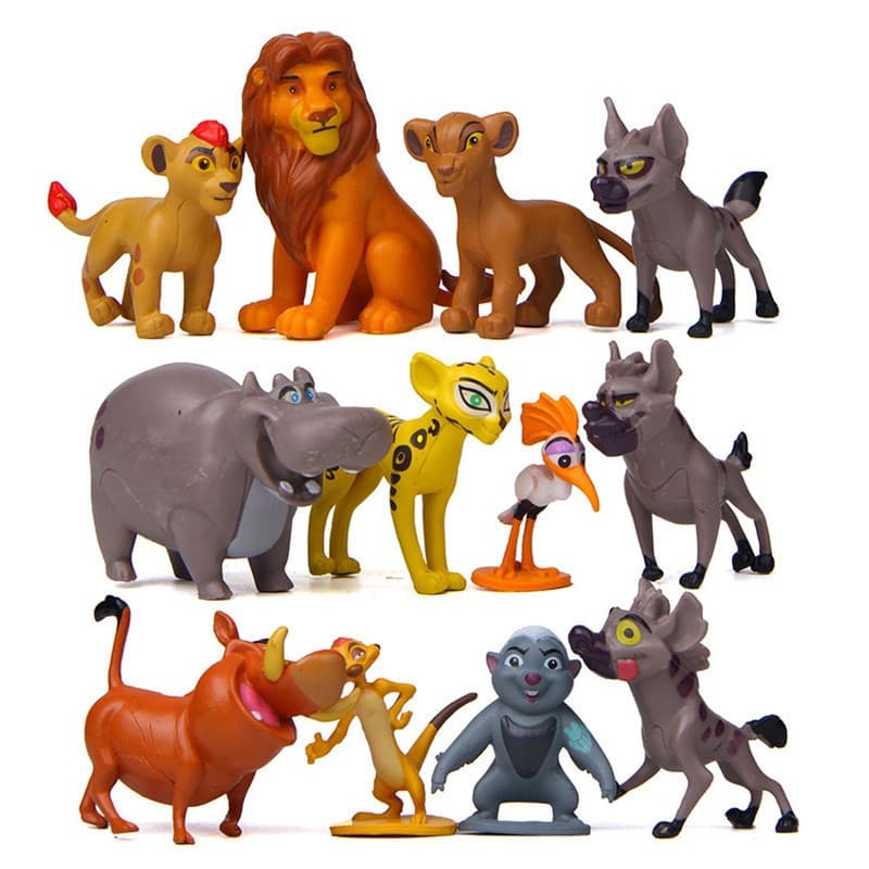 12 Pçs/Set Disney Filme O Rei Leão Simba Nala Pumbaa Timão Mufasa Timon Scar Zazu Anime Figuras De Ação Bonecas Modelo B