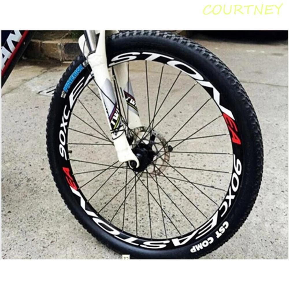 COURTNEY Jantes De Roda De Bicicleta Ciclismo Protetor Seguro Adesivos Decalques Multicoloridos De Aro
