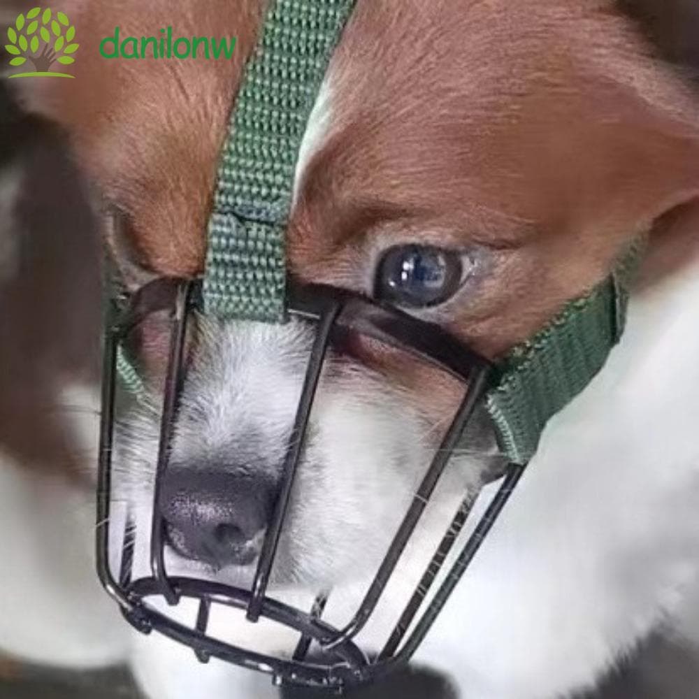 Máscara De Metal Para Cães DANILO , Focinho Anti-Mordida Respirável À Prova De Calor , Capa Ajustável Boca De Cachorro