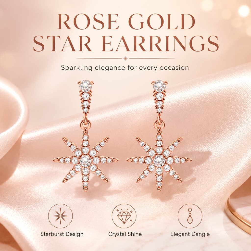 S925Eight-pointed star earrings for women, trendy and stylish new earrings, Korean versatile ear accessories, pure silve