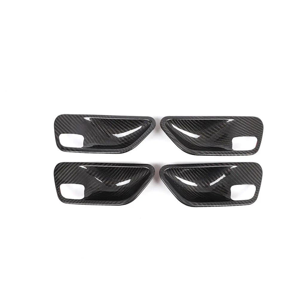 Fibra De Carbono 4 Peças Interior Maçaneta Da Porta Tigela Capa Adequada Para BMW Série 3 F30 F32 2012-2018
