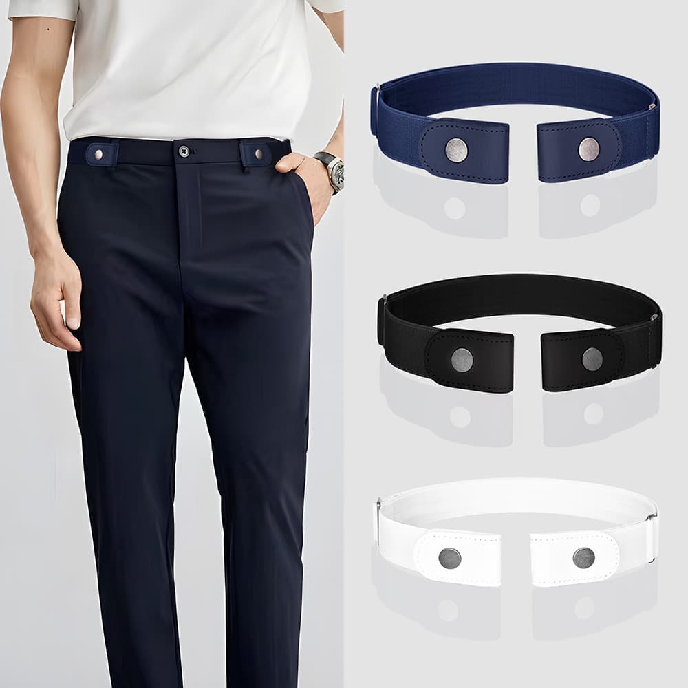 Homens invisível sem costura cinto elástico calças cinto verão Jeans de cintura estreita ferramenta útil cinto preguiços