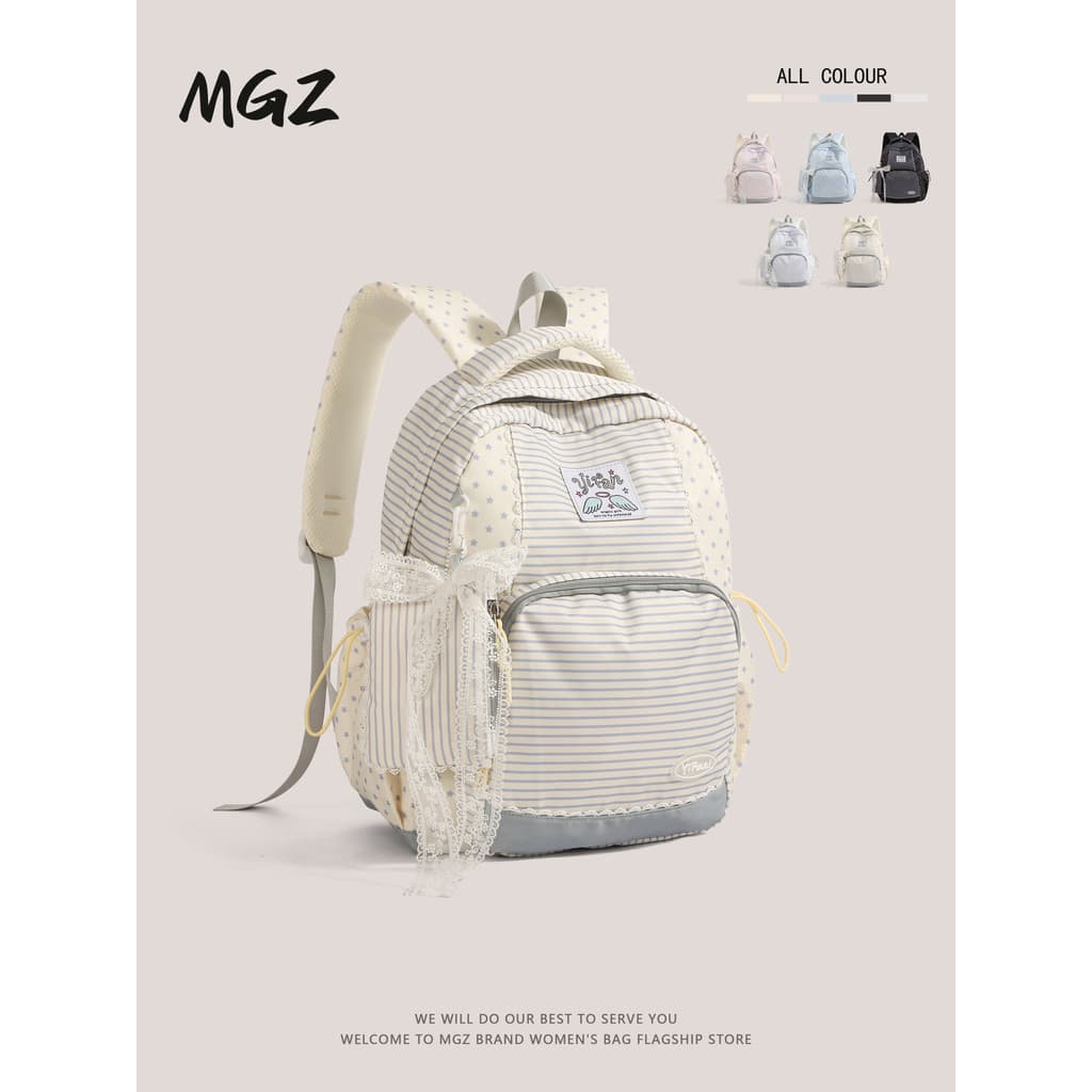 Estilo coreano estilo Preppy listrado mochila meninas mochila estudantes do ensino médio fresco de alta aparência mochil