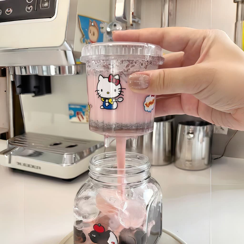 2026 novo estilo elegante forro de copo bule chá separação água pote Push tipo chá filtro café dreno chá