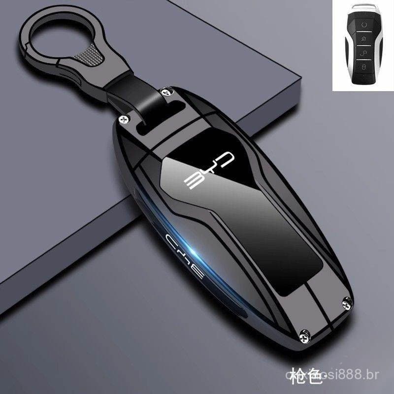 A capa de chave de carro em liga de zinco da BYD é adequada para os modelos Seagull, Song Plus, DMI Qin Song e FIGK.