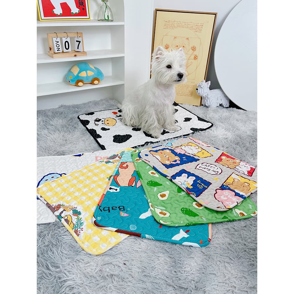Tapete de dormir para cães e gatos, tapete para dormir para animais de estimação, verão, fresco, quatro estações, gaiola