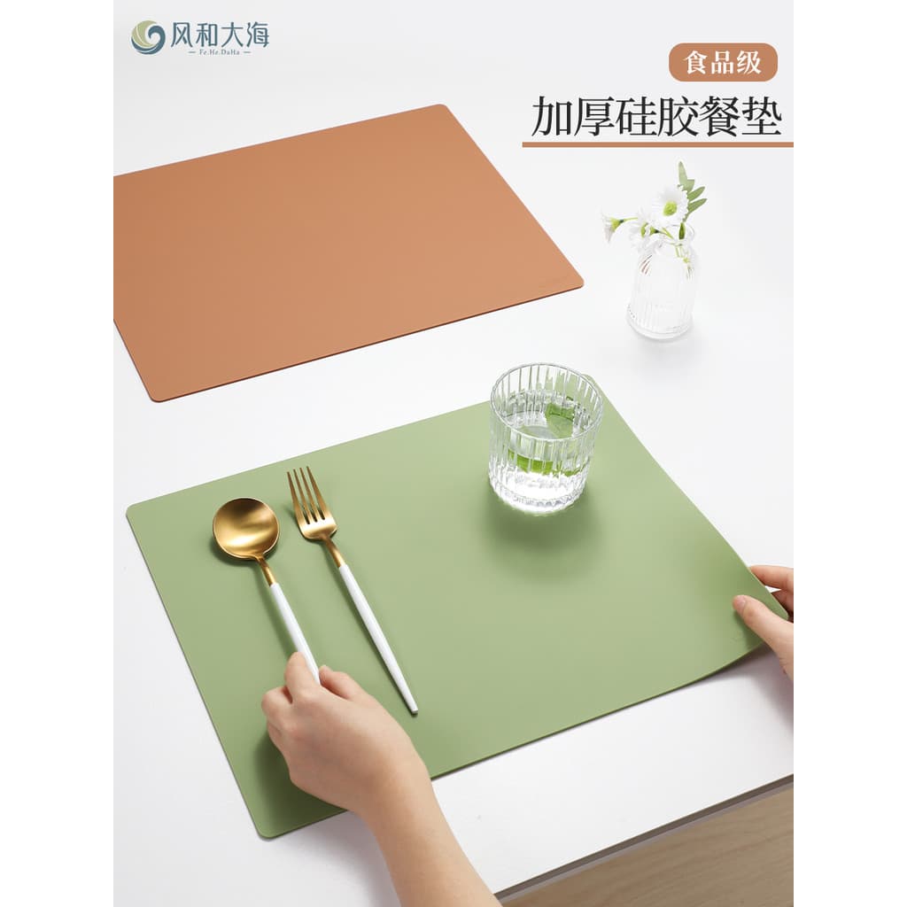 Tapete de Silicone estilo ins, tapete de restaurante com isolamento térmico espesso, tapete de mesa de alta qualidade, à
