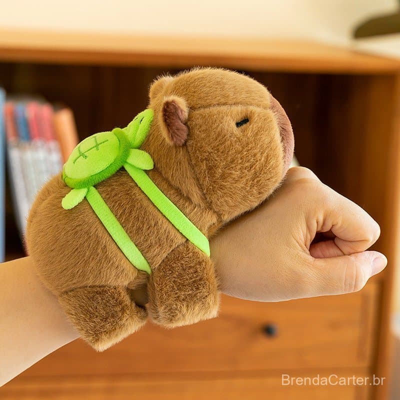 Capivara brinquedo de pelúcia pulseira Pop anel Kapibara brinquedo tartaruga mochila