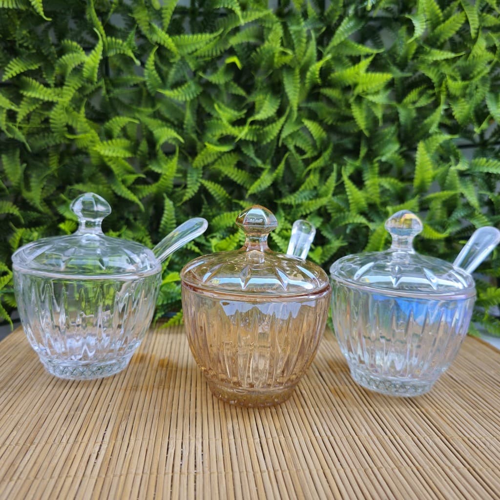 AÇUCAREIRO DE VIDRO C/ COLHER BLEND
