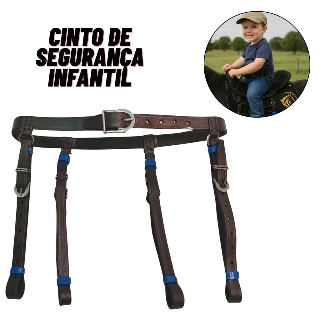 Cinto De Segurança Infantil Para Sela de montaria cavalgada uso para crianças
