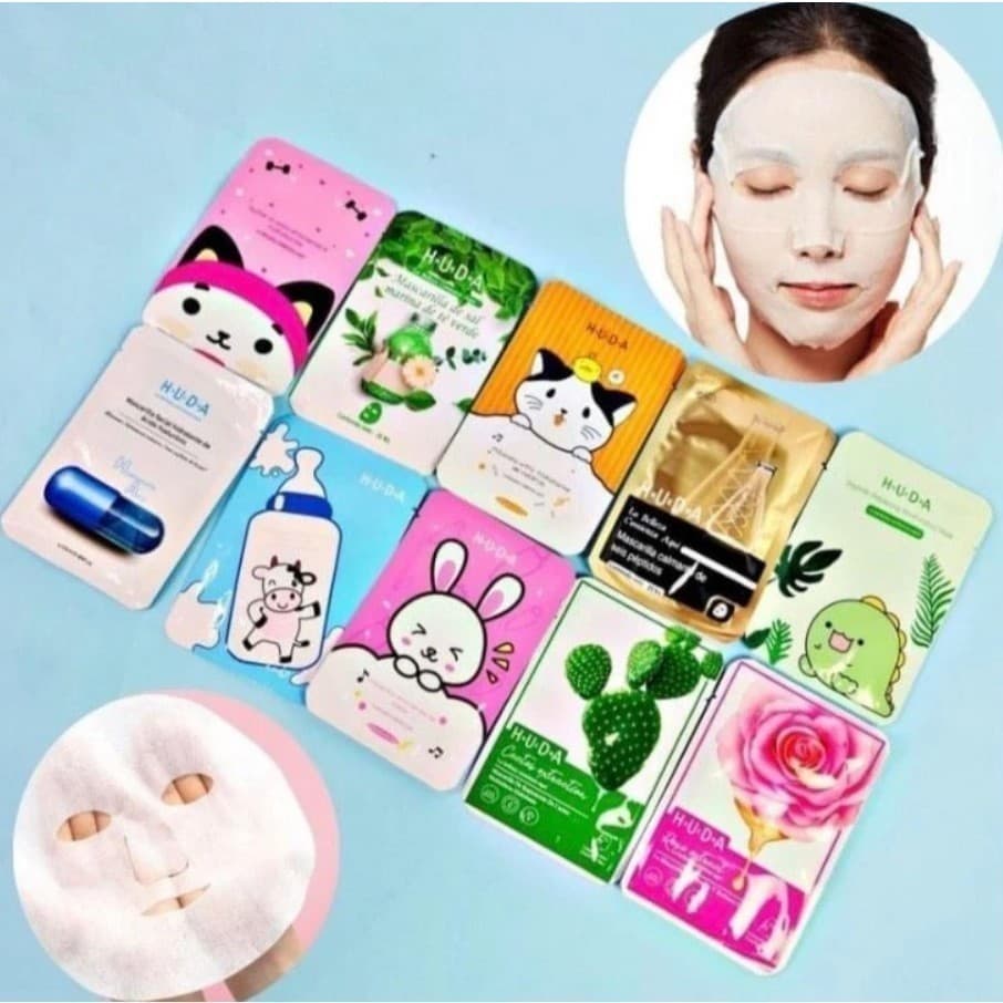 Kit de Máscaras Faciais Sortidas | Hidratação, Colágeno e Rejuvenescimento - Skin Care Coreanas