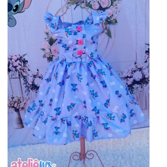 Vestido de festa do stitch