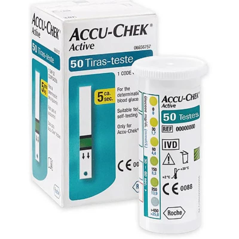 Tiras Accu Chek Active com 50 Unidades - Roche