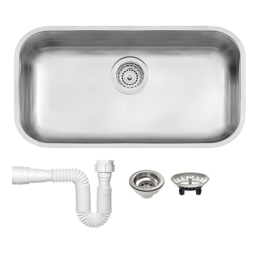 Cuba Cozinha Aço Inox Escovado De Embutir 56 BL Lavínia Com Válvula E Sifão Tramontina