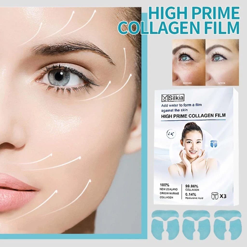 Máscara Facial de Colágeno Solúvel em Água  + Borrifador  Filme Gel Nano Reafirmante e Hidratante Anti-Idade