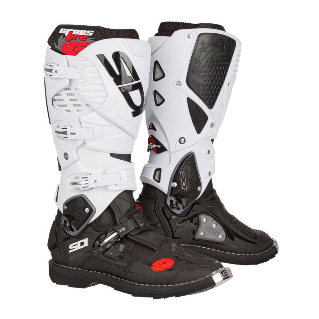 Bota Motocross Sidi Crossfire 3 Bico de Aço Preto e Branco