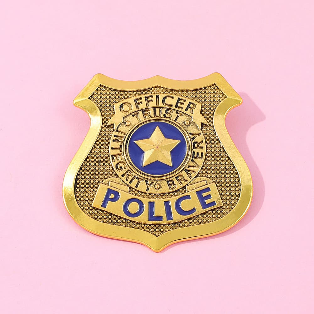 Distintivo de Metal de Oficial de Polícia Coelho de Zootopia, Broche de Judy Rabbit, Acessório de Cosplay