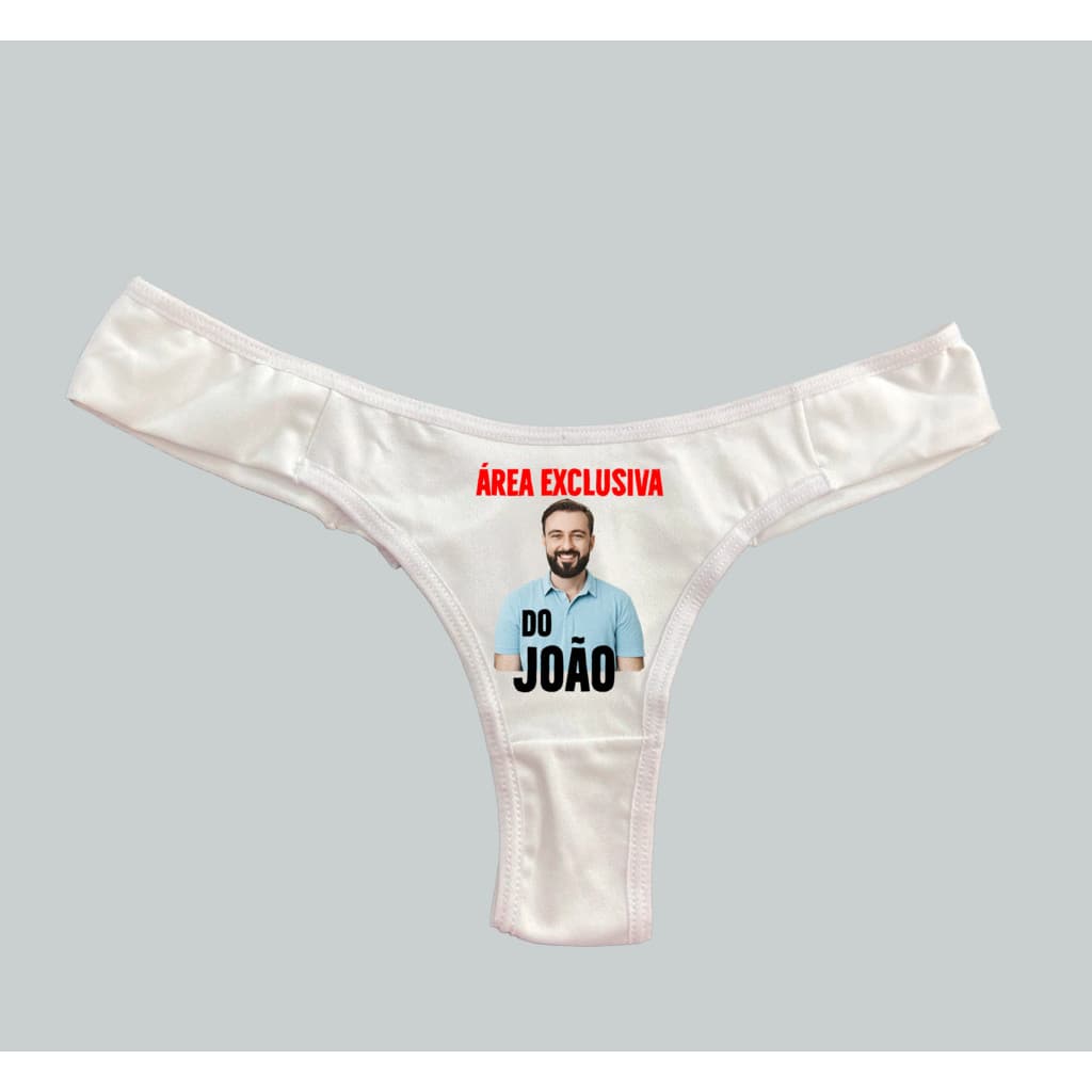 Calcinha Personalizada - Dia dos Namorados - Área Exclusiva - Presente, Namorado, Criativo