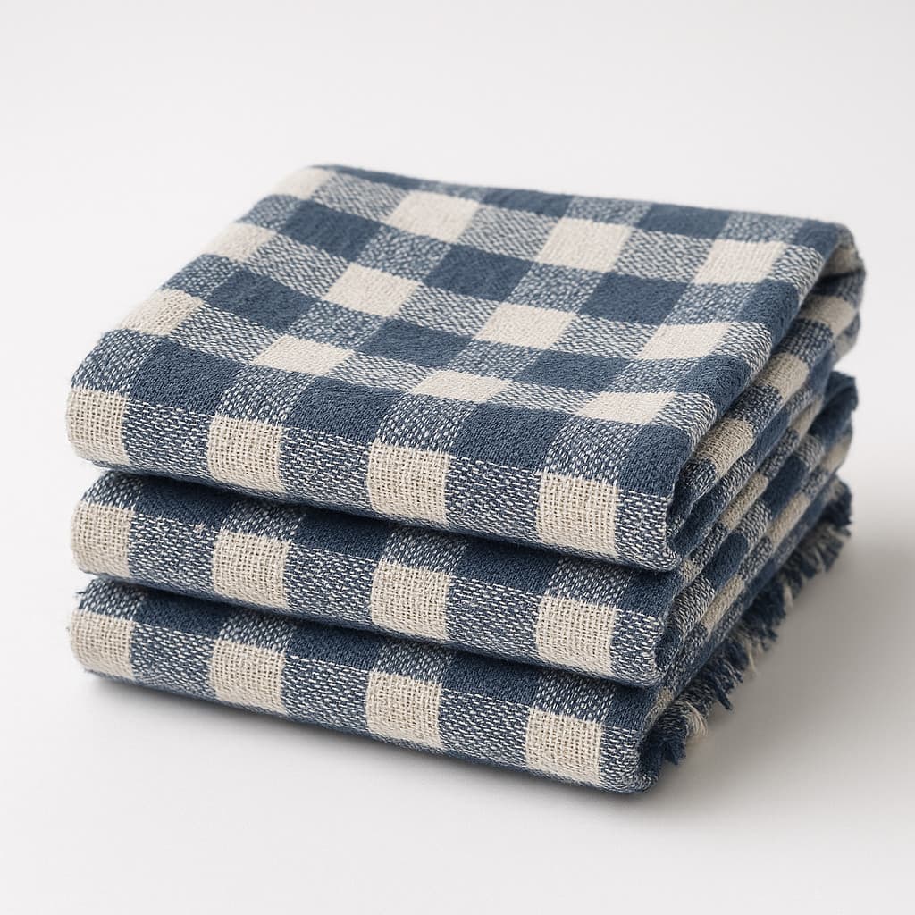 Pano de Chão Xadrez Azul Super Absorvente 40x65cm 15 unid