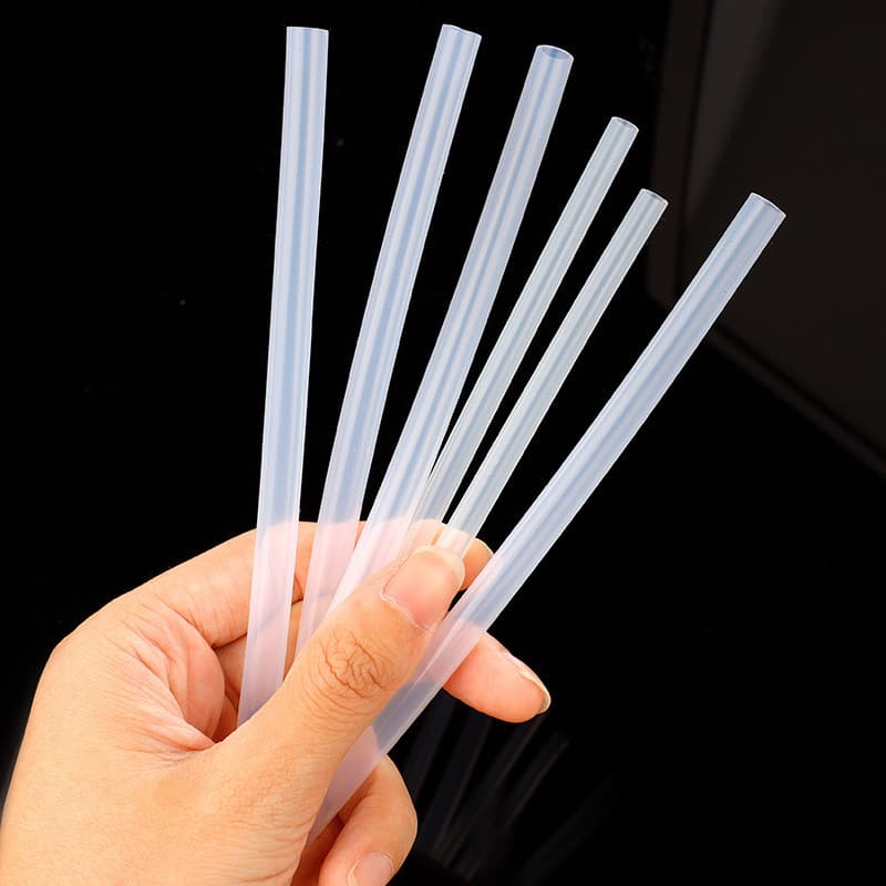 Canudo de Silicone Reutilizável Transparente Alimentício, Palha de Silicone para Copo e Garrafa de Água Eco Friendly