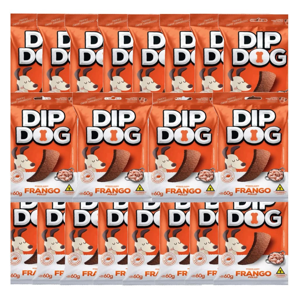 Kit 10 Bifinho Para Cachorro Petisco Snacks Frango 60g DIP DOG
