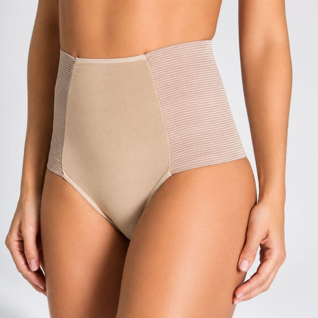 Calcinha Cinta Modeladora Compressão Cintura Alta Segura Barriga - Cibele