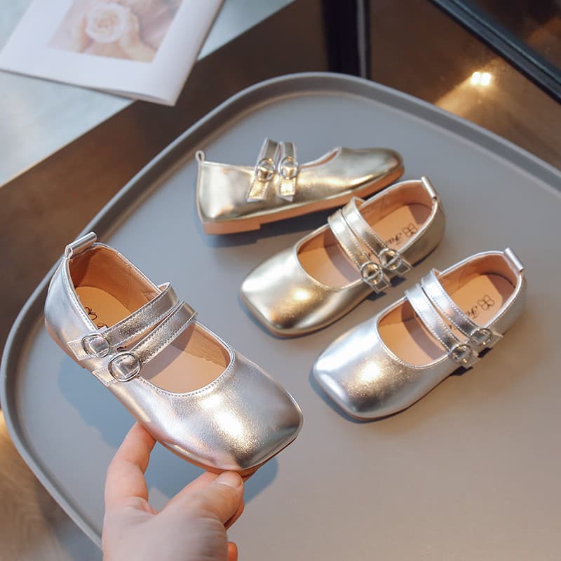 Meninas sapatos de couro 2026 primavera outono novo estilo sapatos infantis meninas princesa sapatos de sola macia moda