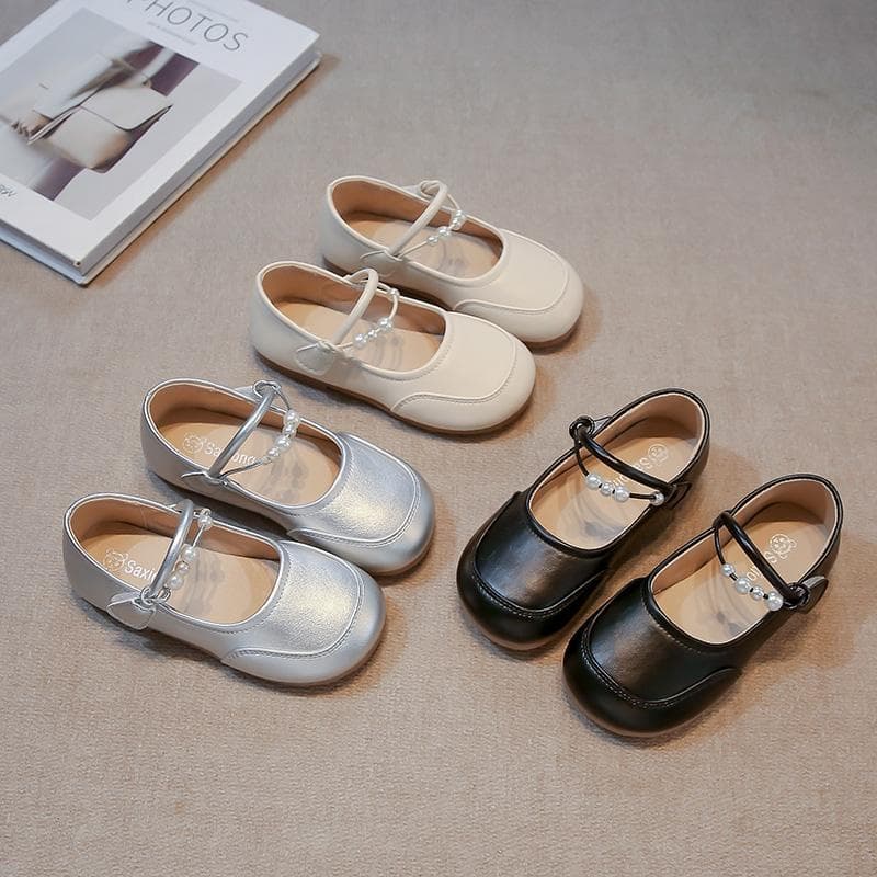 Meninas pequenos sapatos de couro 2025 novo estilo primavera outono sapatos infantis médio grande crianças princesa sapa