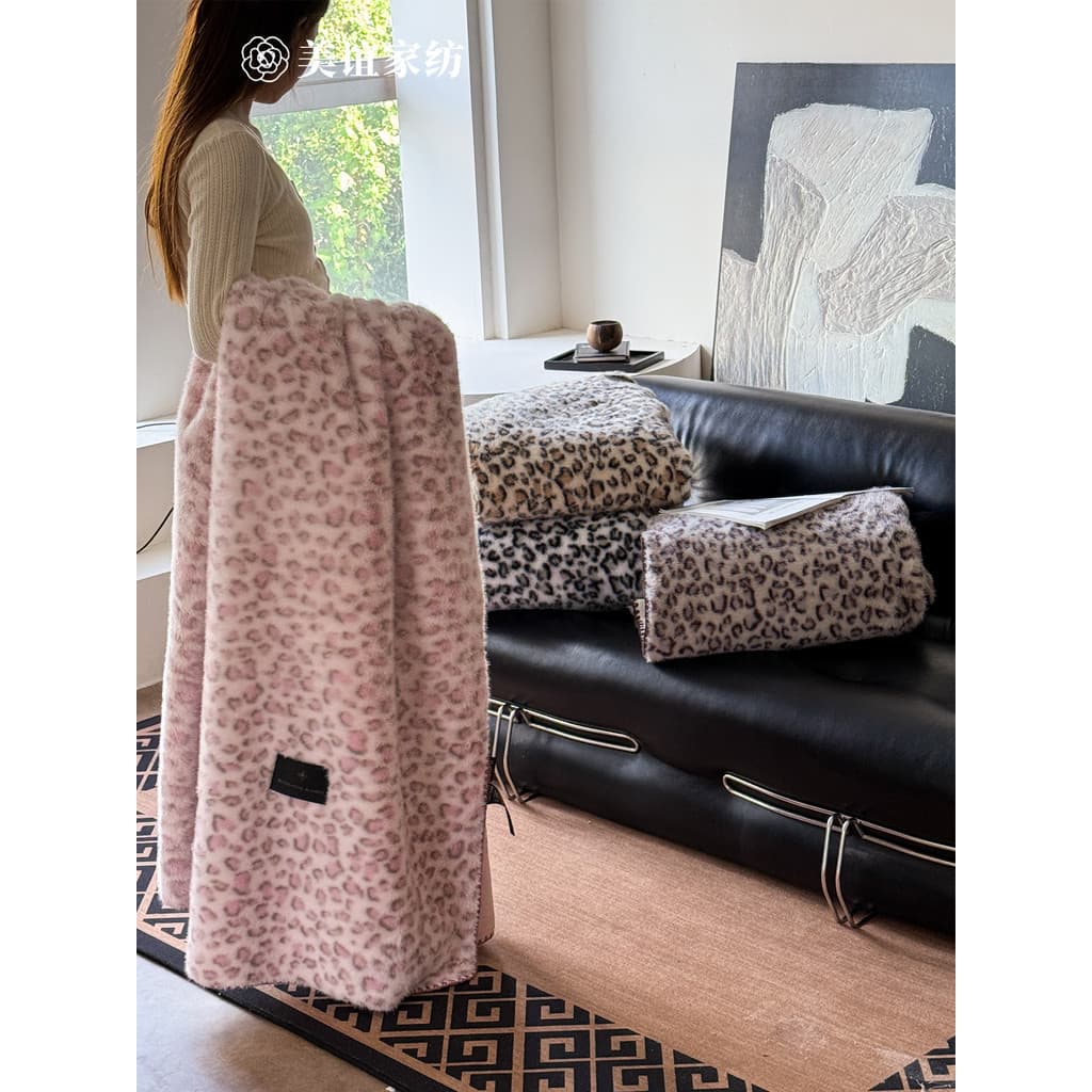 Luz de luxo leopardo impressão céu estrelado cobertor pele do falso sofá capa cobertor inverno grosso cobertor lavável x