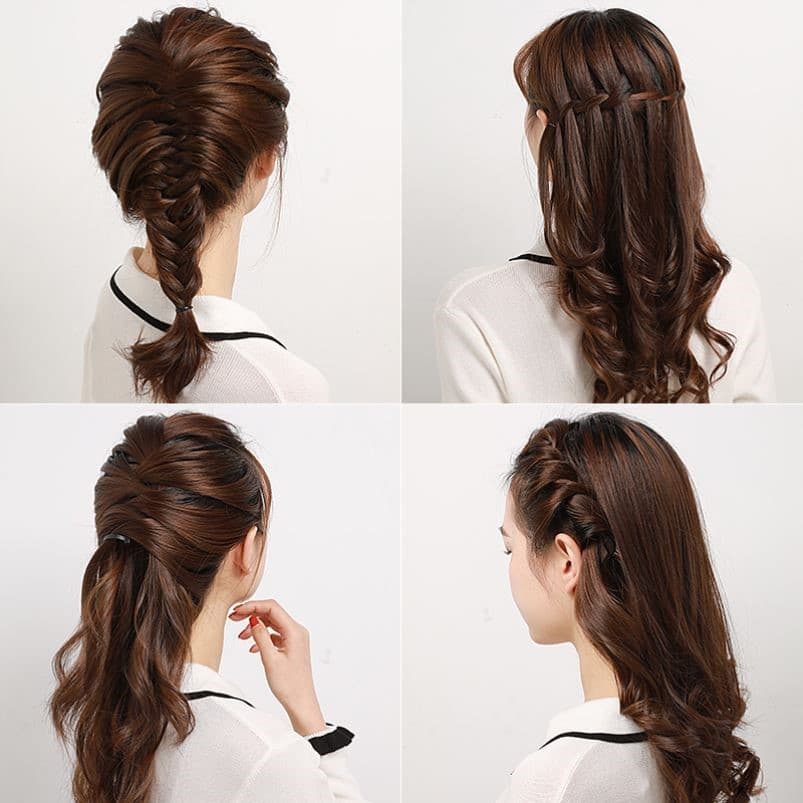 Preguiçoso trançado cabelo automático trançado trançado ferramenta útil laço de cabelo bobinador espinha de peixe trança