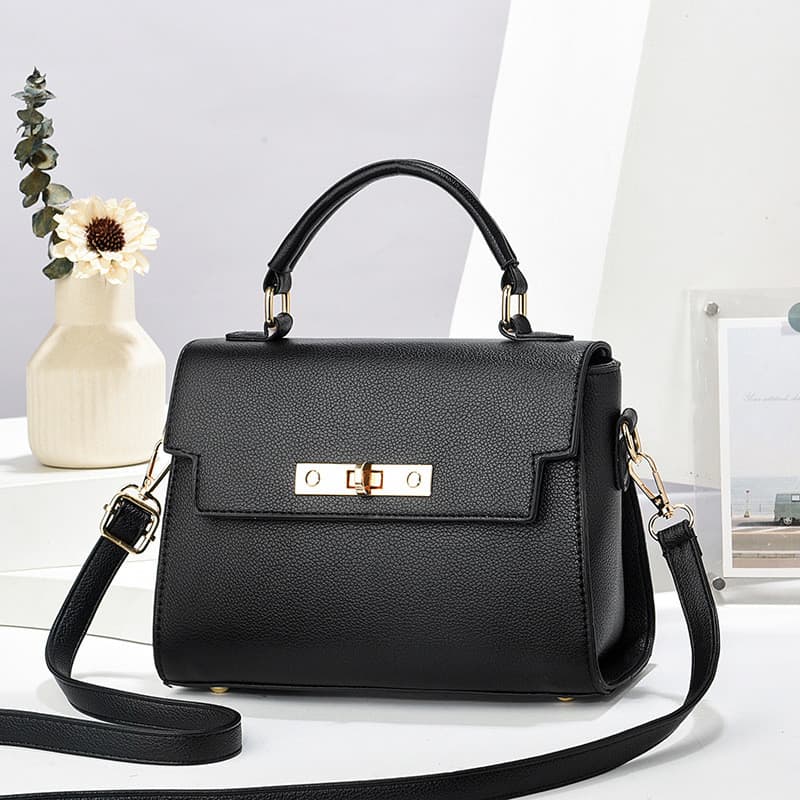 Simples Casual pequeno saco feminino 2025 novo estilo moda mão-transporte Kelly saco verão All-Match platina Commuter sa