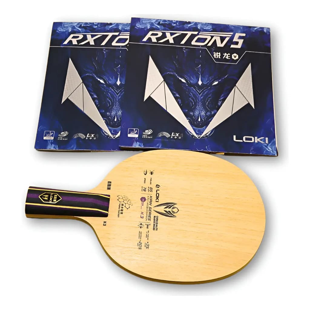 Loki K3 Classineta + Rxton 5 Tênis Mesa Profissional Vermelho E Preto St (reto)