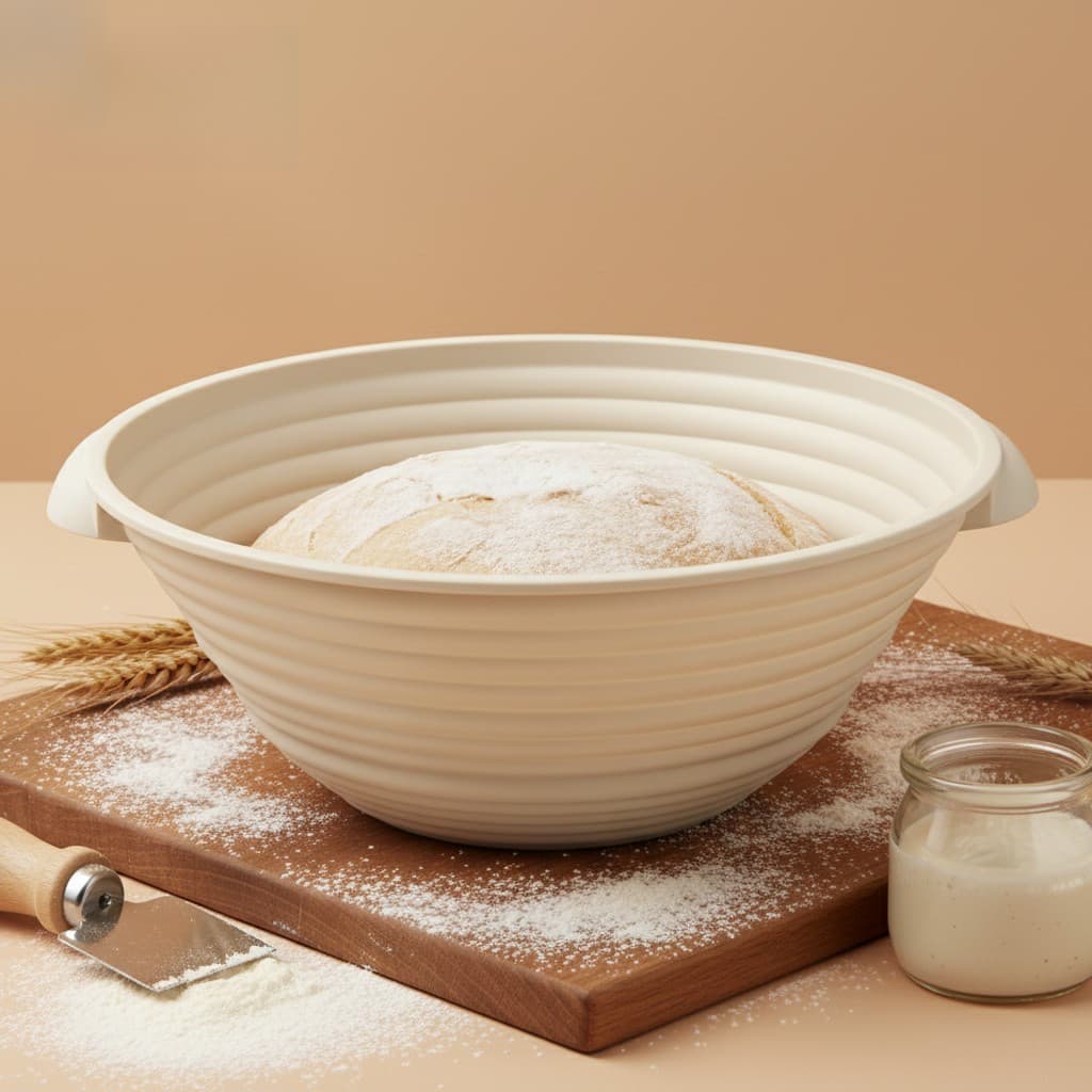 Design Dobrável Da Tigela De Fermentação De Silicone De Qualidade Alimentar De Grande Capacidade Para Assar E Fermentado