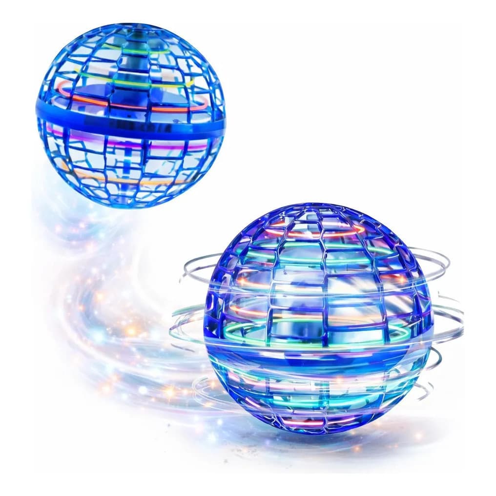 Bola Spinner Voadora Flutuante Boomerang com LED e Controle Disco Mágico Transformável Cores Sortidas