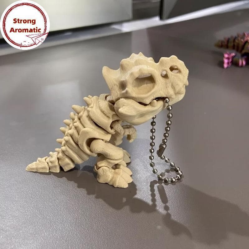 StrongArom 3D Impresso Tiranossauro Rex Esqueleto Modelo Articulações Flexíveis Chaveiro De Dinossauro Para Projetos Esc