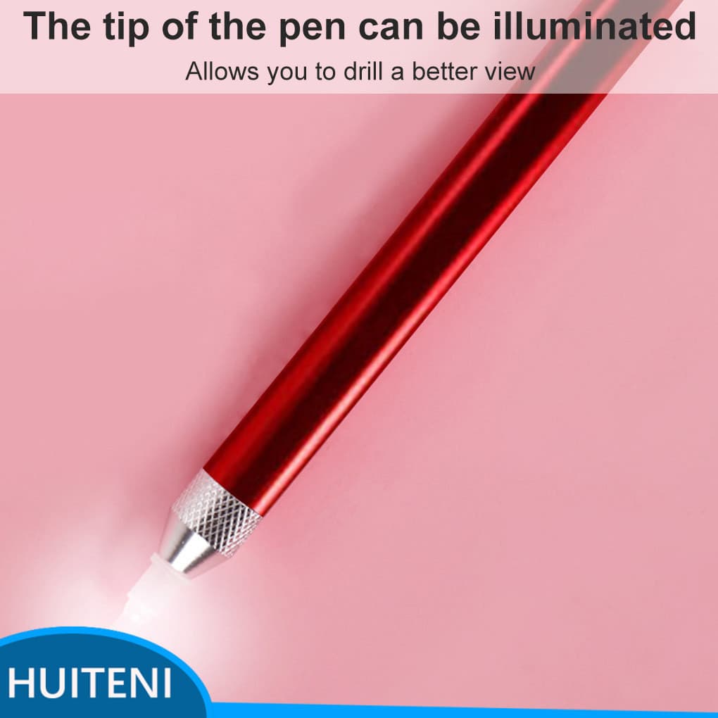 1/2/3 Ponto Broca Caneta Iluminação Elétrica Liga De Alumínio Portátil De Pintura De Strass