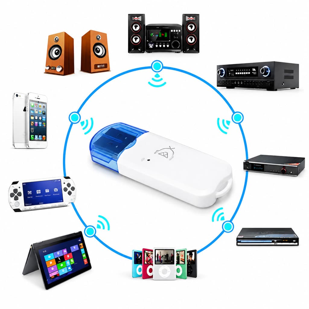 Adaptador Receptor Bluetooth USB para Carro Som Música e Celular ANJGG BRASIL
