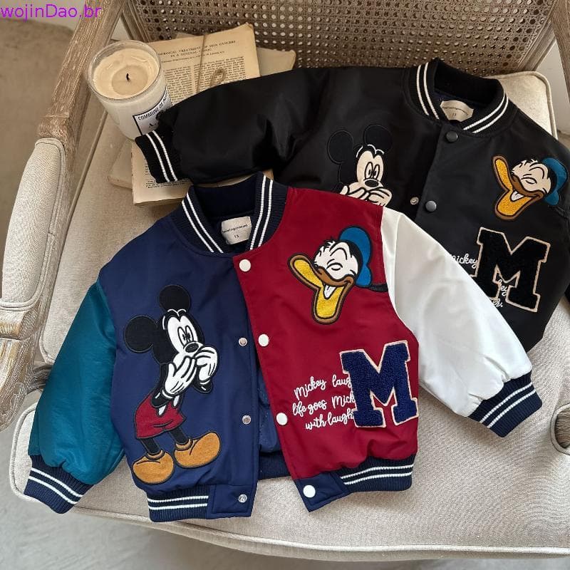 Pronto estoque Jaqueta infantil de desenho animado para meninos outono inverno novo estilo jaqueta acolchoada de algodão