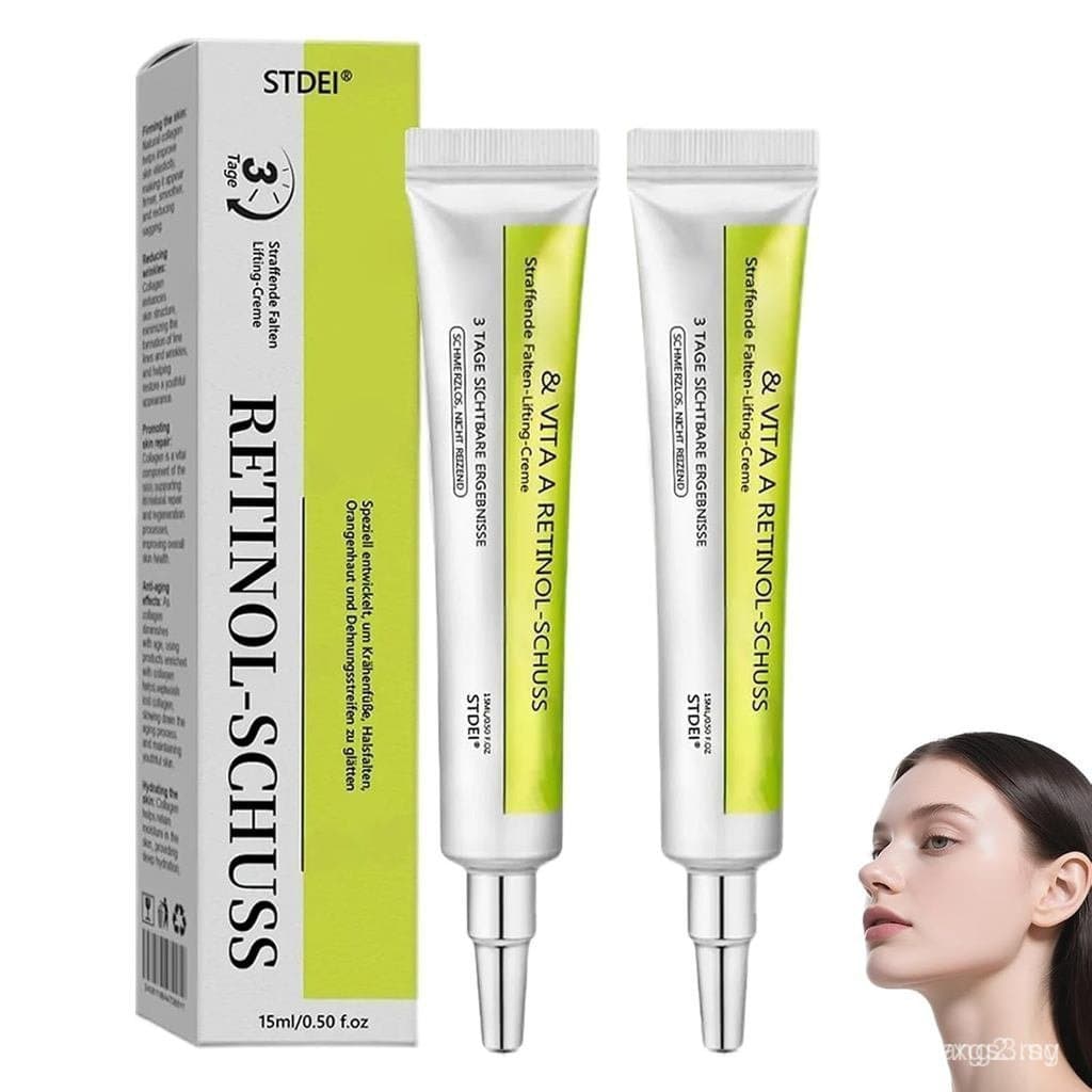 STDEI Vita-A Retinol Shot Creme Firmador Antirrugas, Sérum Natural de Retinol, Potenciador Firmador com Retinol Shot, pa