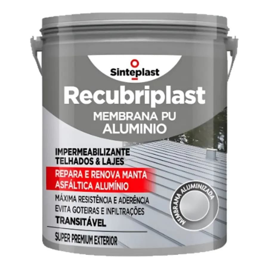 Membrana PU Alumínio 3,6Kg Impermeabilizante Para Laje Telhado Manta Aluminizada