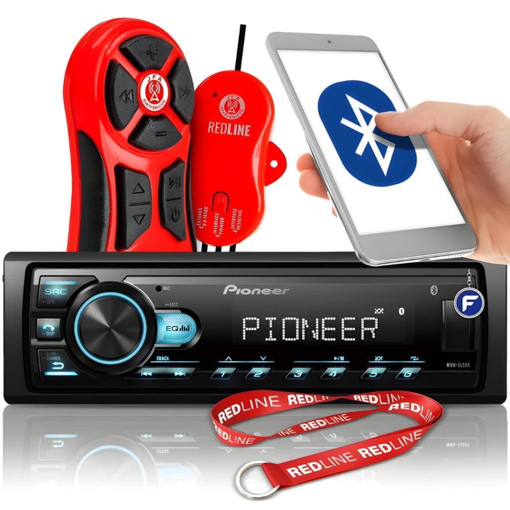 Radio Pioneer Bluetooth Som Completo + Longa Distancia 1200m